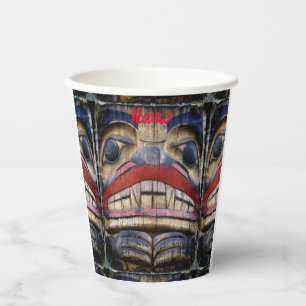 Totem Pole Face Thunder_Cove Paper Cups