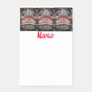 Totem Pole Face Thunder_Cove Post-it Notes