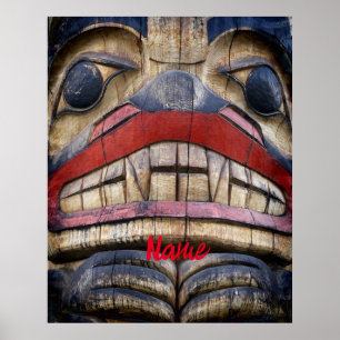 Totem Pole Face Thunder_Cove Poster