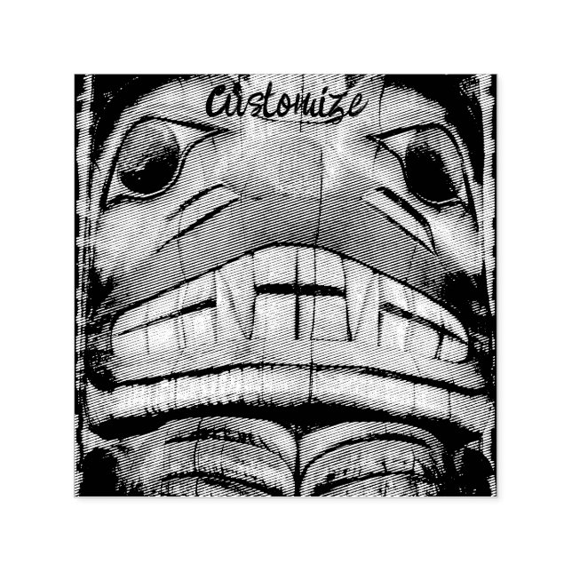 Totem Pole Face Thunder_Cove Self-inking Stamp (Design)