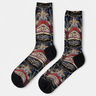 Totem Pole Face Thunder_Cove Socks