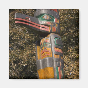 Totem pole in park in Ottawa, Ontario, Canada Magnet