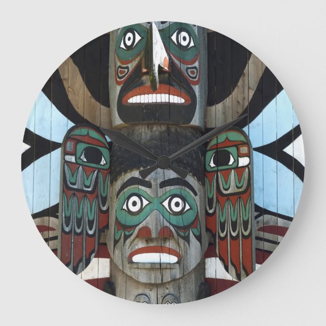 Totem Pole Large Clock (Front)