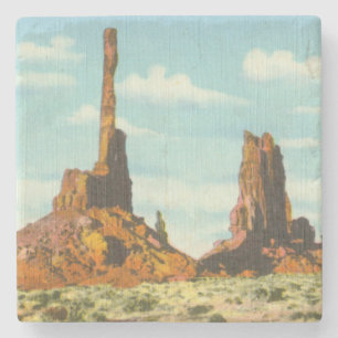 Totem Pole Stone Coaster