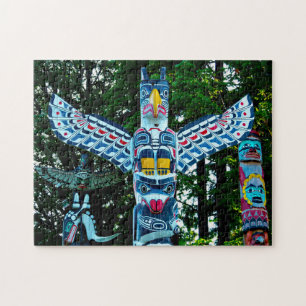 Totem Pole Vancouver. Jigsaw Puzzle
