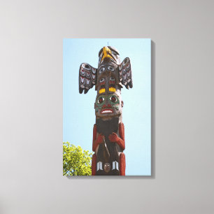 Totem Pole Wrapped Canvas