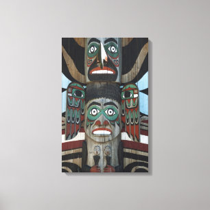 Totem Pole Wrapped Canvas