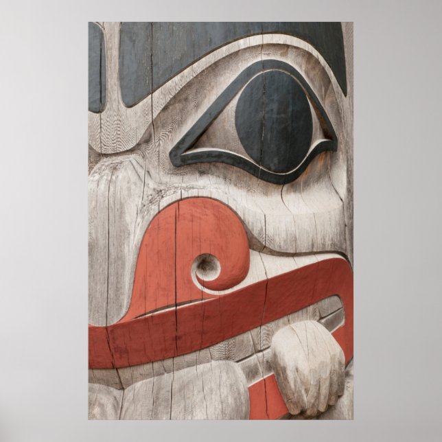 Totem poles at Haida Heritage Centre Museum Poster (Front)
