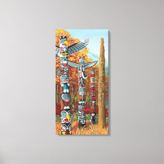 Totem Poles Painting Canvas Prints (Front)