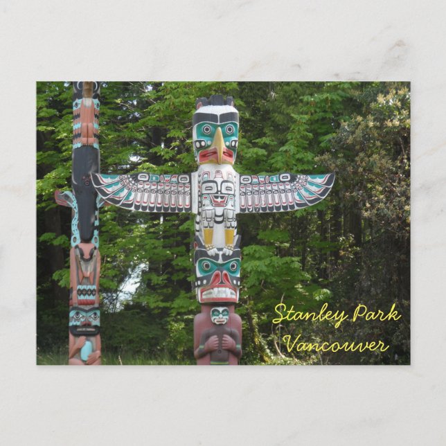 Totem Poles - Stanley Park, Vancouver Postcard (Front)
