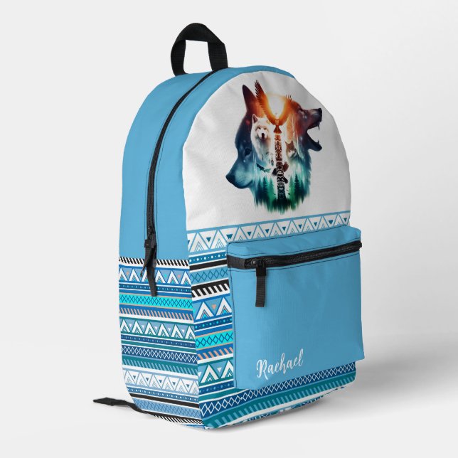 Totem Wildlife Tribal Backpack  (Back Corner Left)