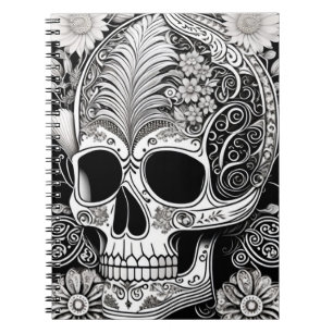Totenkopf mit Ornamenten Notebook