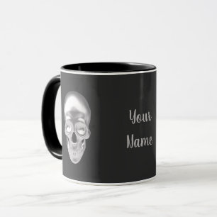 Totenkopf, Schädel silber 3D-Optik - Mug