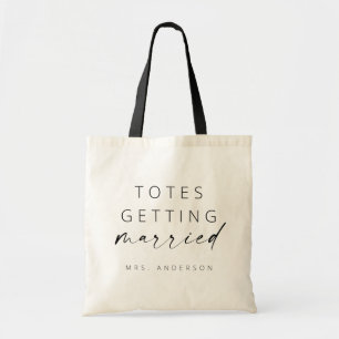Totes Getting Married Tote Bag Modern Script