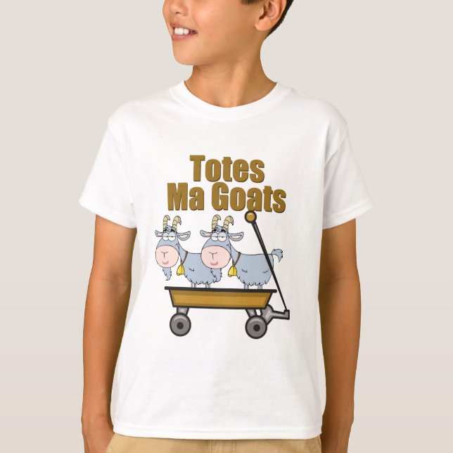 Totes Ma Goats Funny Farm Animal Pun Kids T-Shirt (Front)