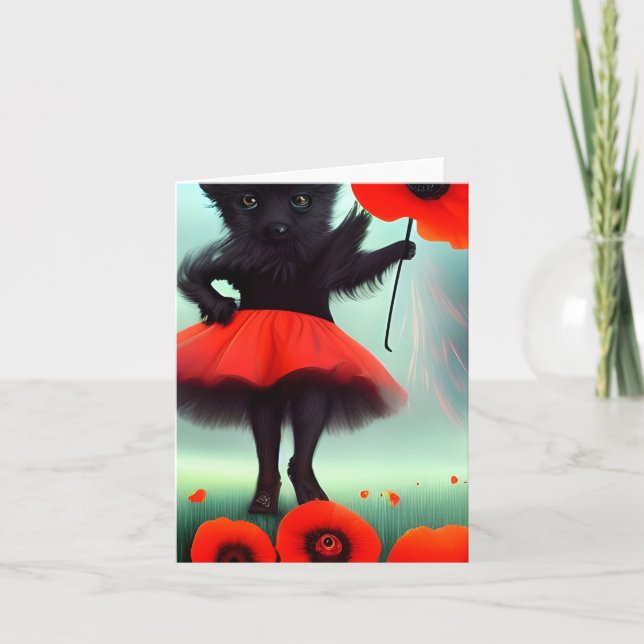 Toto in the Poppies All Occasions Card (Front)