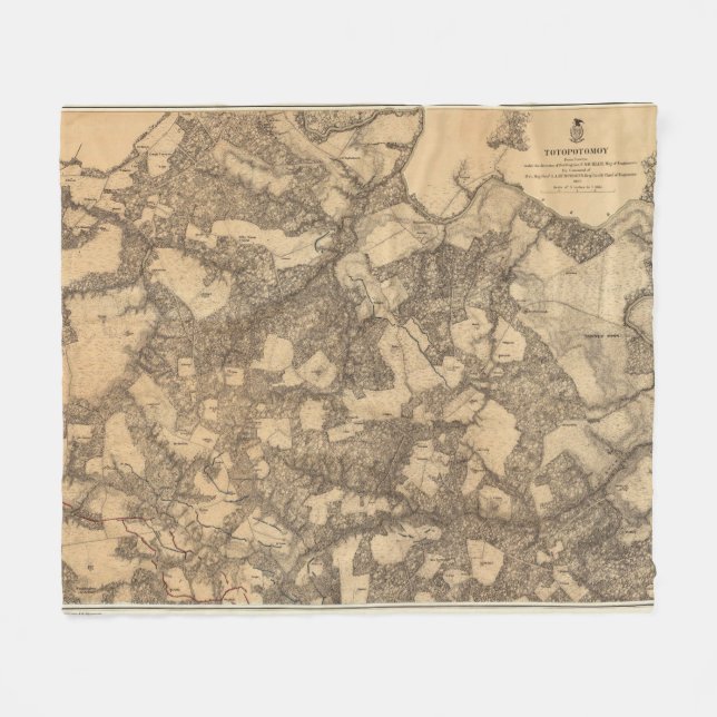 Totopotomoy, Virginia Fleece Blanket (Front (Horizontal))