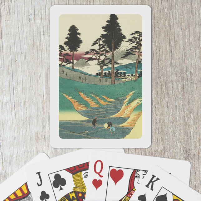 Totsuka, Japan: Vintage Woodblock Print Playing Cards (Totsuka, Japan Playing Cards- Table View)