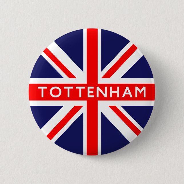 Tottenham UK Flag 6 Cm Round Badge (Front)