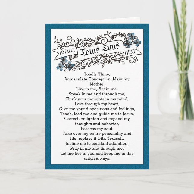 Totus Tuus Prayer Pope St. John Paul II Card (Front)