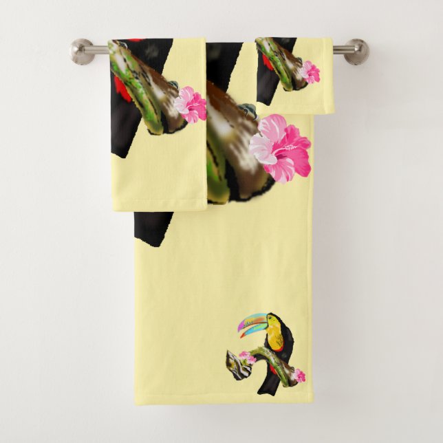 Toucan 1 bath towel set (Insitu)