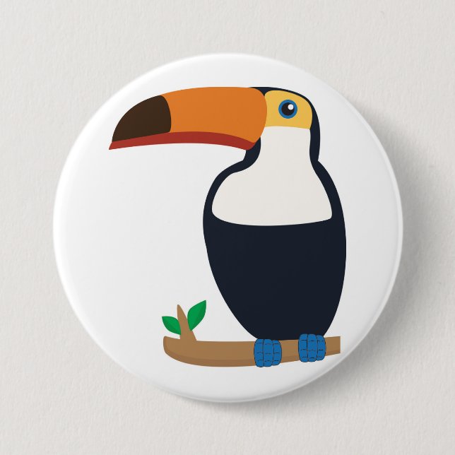 Toucan 7.5 Cm Round Badge (Front)