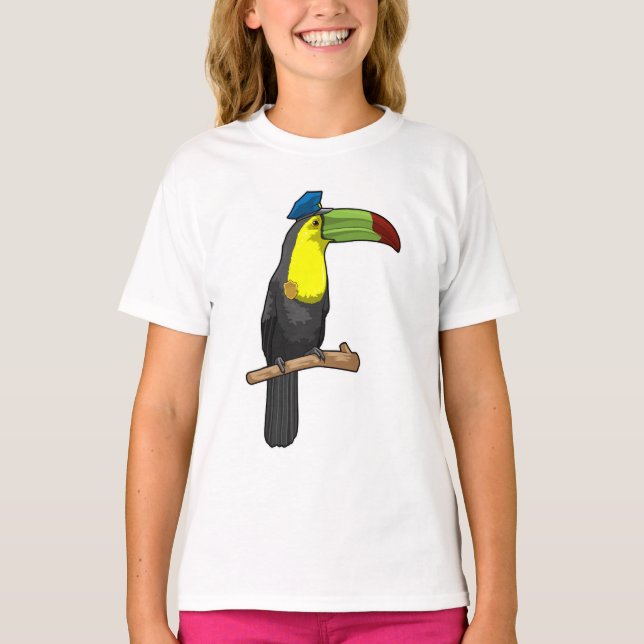 Toucan as Police officer Police T-Shirt (Front)