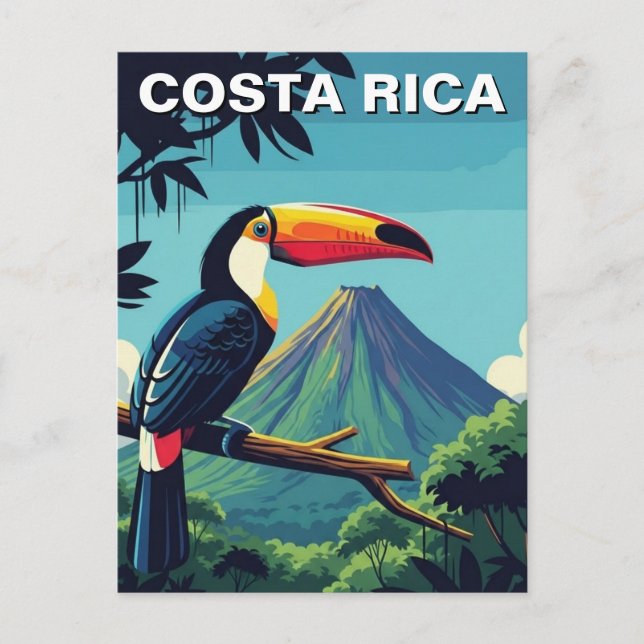 Toucan at Arenal Volcano Costra Rica Travel Postcard (Front)