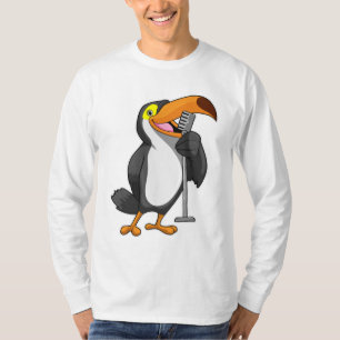 Toucan at Music with Microphone T-Shirt