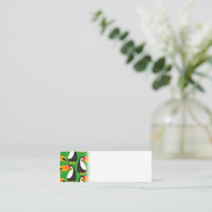 Toucan Bird Beak Green Leaves Tropical Animals Mini Business Card