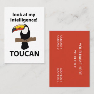 Toucan Bird Funny Tropical Business Card