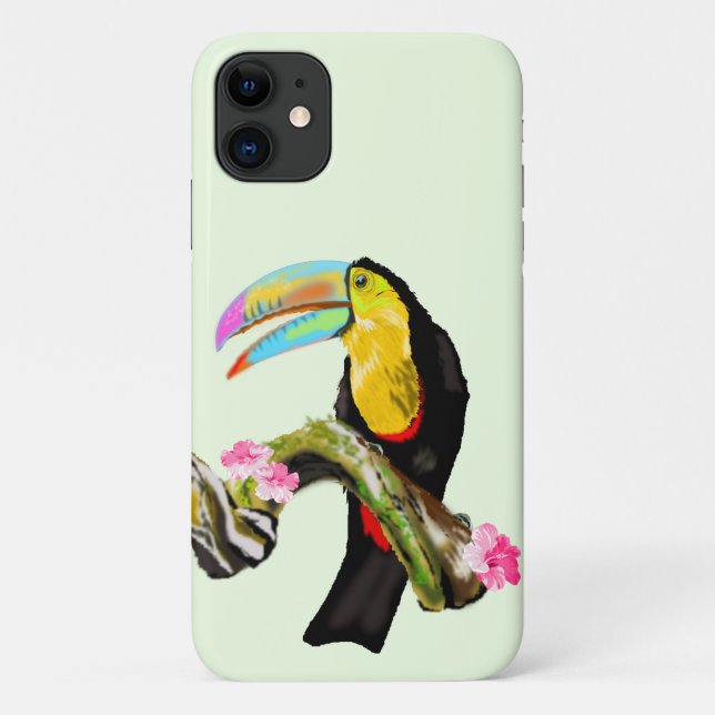 Toucan Bird iPhone Case - Custom Colours (Back)