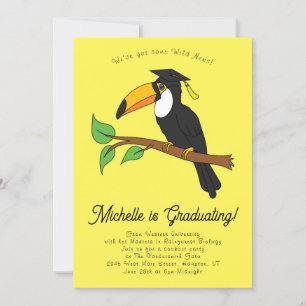 Toucan Bird Rainforest Graduation Party Invitation