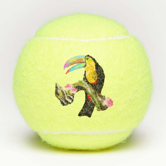Toucan Bird Tennis Balls Toco (Front)