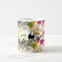 Toucan Birds, Passion Flowers, Plumeria Tropical C