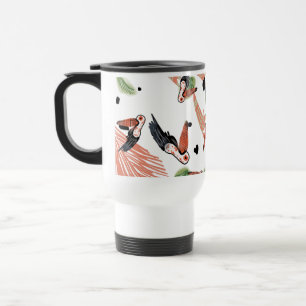 Toucan Birds Summer Tropical Greenery Art Travel Mug