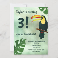 Toucan  Birthday Invitation