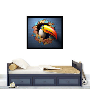 Toucan Breaking Out Print Poster Artwork Mural