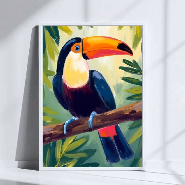Toucan Colourful Tropical Bird Watercolor Poster (Creator Uploaded)