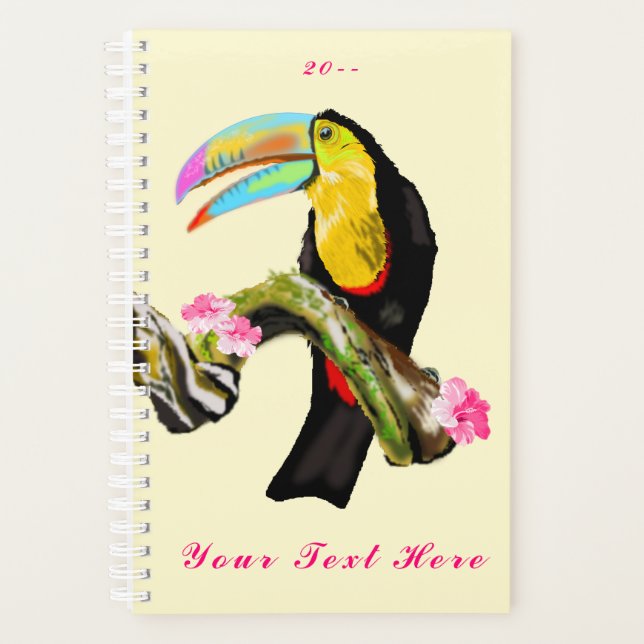 Toucan - Customisable + Add Your Text / Name - Planner (Front)