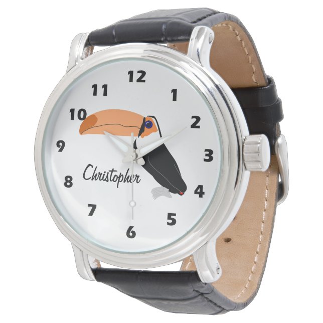 Toucan Design Personalised Watch (Angled)
