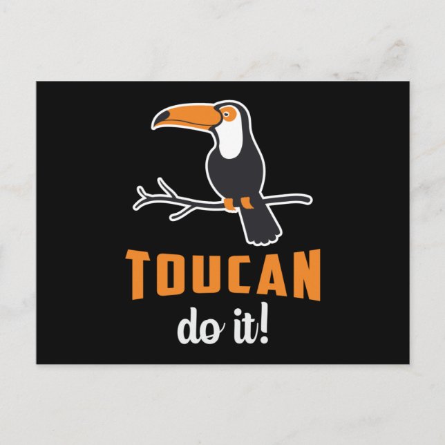 Toucan Do It Bird Watcher Watching Retro Toucans Postcard (Front)