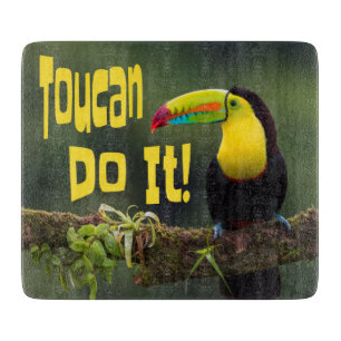 Toucan Do It! Colourful Bird Motivational Funny Cutting Board