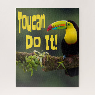 Toucan Do It! Colourful Bird Motivational Funny Jigsaw Puzzle