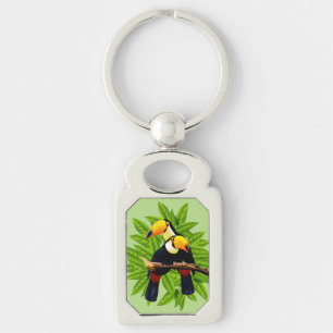 Toucan Duo Green Key Ring