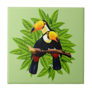 Toucan Duo Green Tile