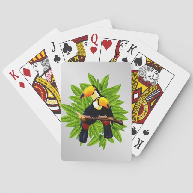 Toucan Duo Silver Playing Cards (Back)