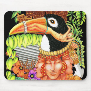 Toucan Fantasy Art Design Mouse Pad