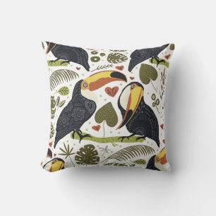 Toucan Friends Throw Pillow