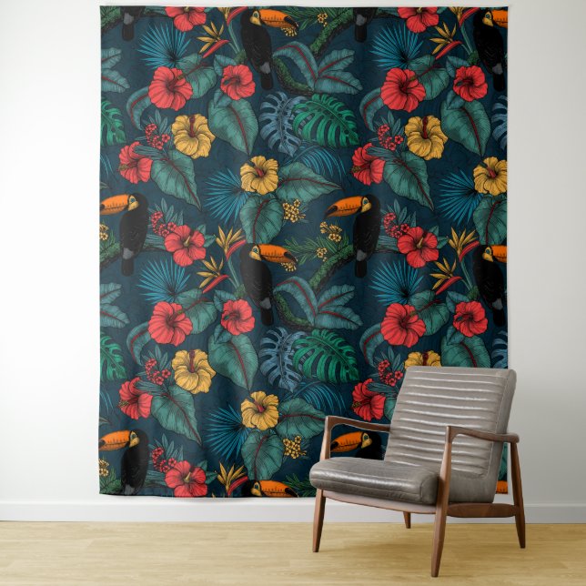 Toucan garden 2 tapestry (In Situ)